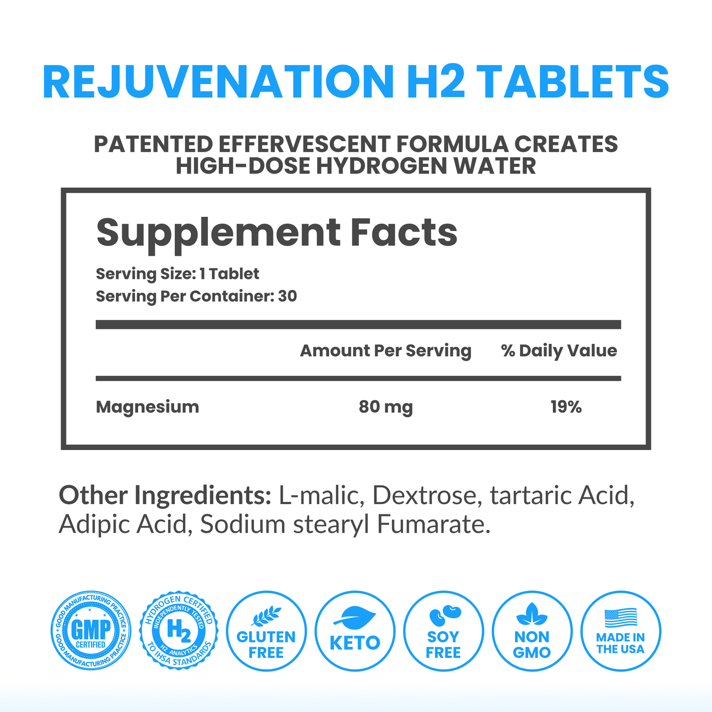 REJUVENATION | Molecular Hydrogen Water Tablets